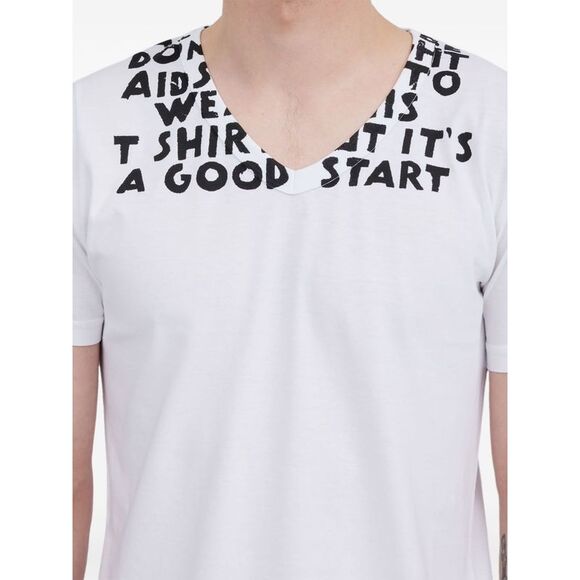 Mm6 Maison Margiela Men Printed Cotton T-Shirt